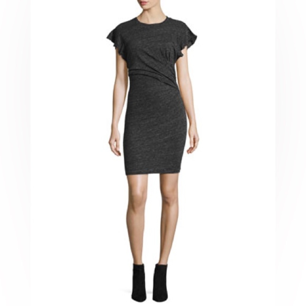 IRO Nanton Cap-Sleeve Fitted Jersey Dress